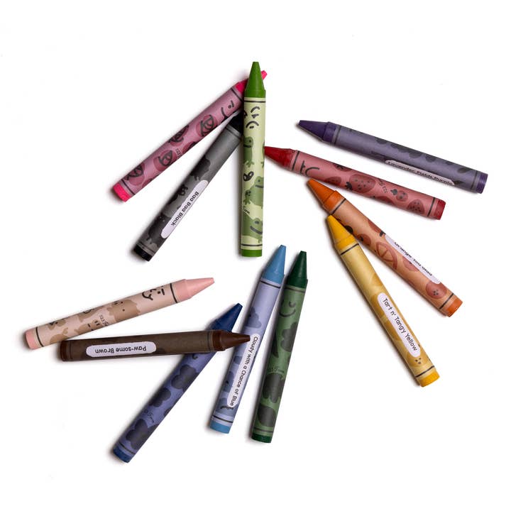 123 Farm - Wholesale Crayons - 12 Beeswax Crayons – Non-Toxic, Kid-Friendly Design