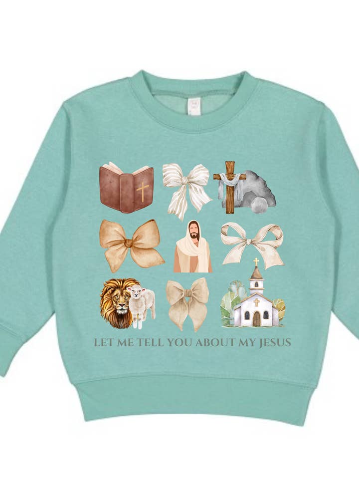 Let me tell you bout my JESUS sweatshirt for wholesale by Altar Call Ranch Co.