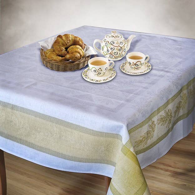 Servilletas, aceitunas de Provenza, Jacquard. Mezcla de lino. para venta al por mayor de Nordlinen