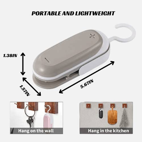 AccessCuisine - Wholesale Kitchen Tool/Gadget - Mini Handheld Bag Heat Sealer For Plastic Bags, Chips4