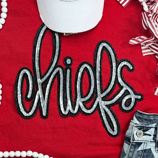 Trendy Transfers - Wholesale Patch - Chiefs Sequin Patch0