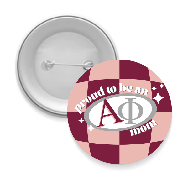 Sarahndipity Shop - Wholesale Lapel Pin/Button - Sorority Mom Button - Proud to Be Checkered9