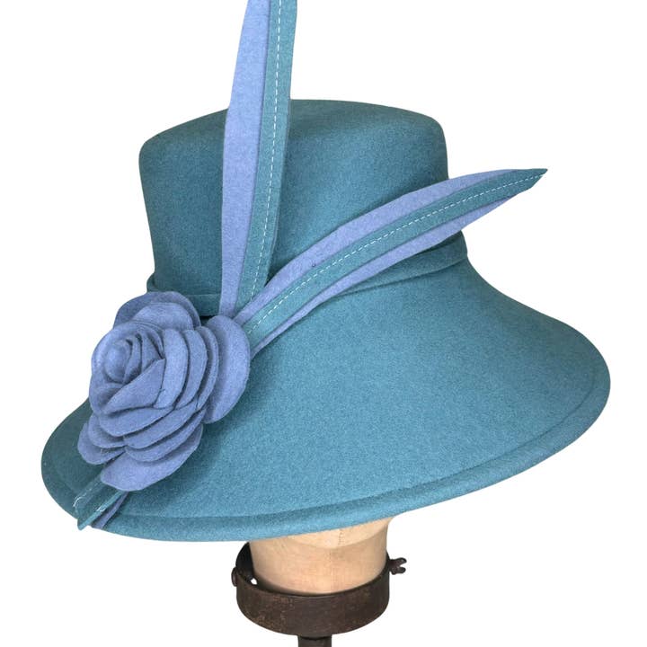 Wool Dramatic Rose Lampshade Chapeaux Hat for wholesale by Kathy Jeanne Millinery