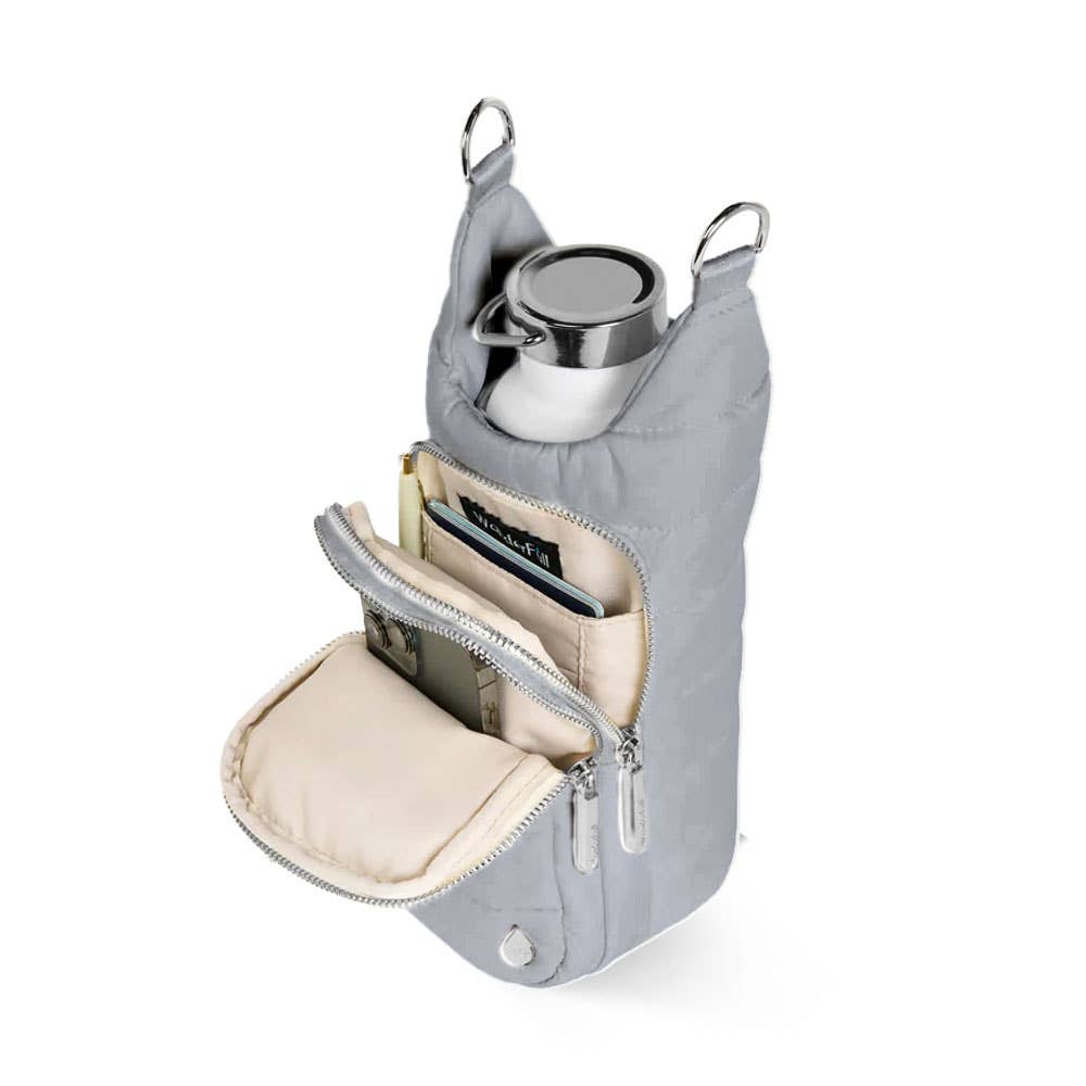 WanderFull - Wholesale Crossbody Bag - Women's - Sky Gray HydroBag® Dark Gray Patterned Strap2