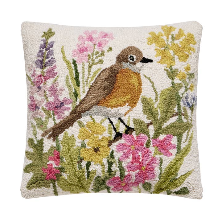 Kolibri i vilde blomster krogpude for engroshandel hos Peking Handicraft