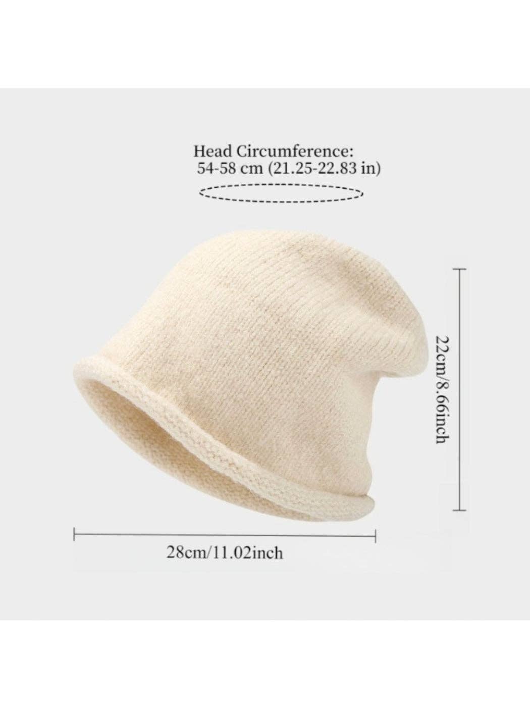 Funkyrel® Atzbranding Limited – Großhandel Beanie – Damen – Haila - Winter Damenmütze mit gerolltem Rand6