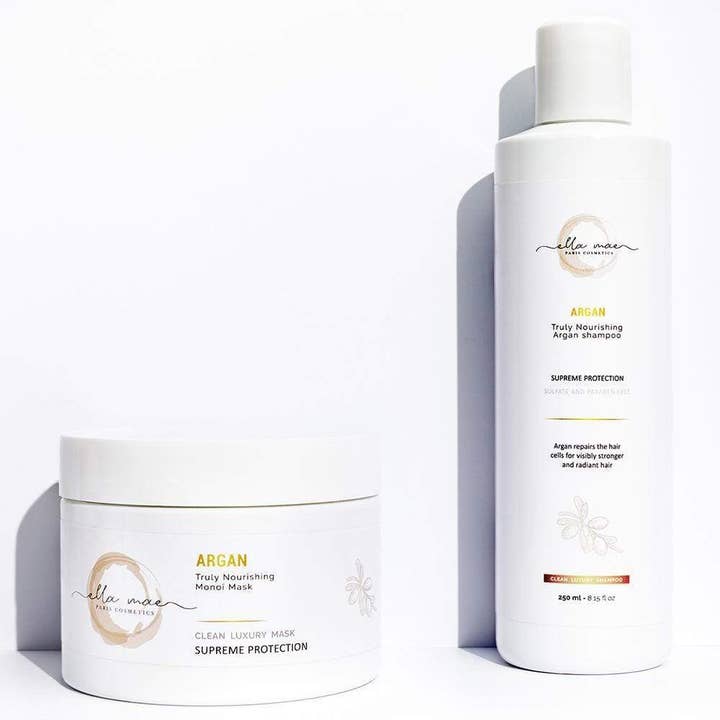 100% NATUURLIJKE KROESBESTRIJDING ARGANOLIE SHAMPOO voor wholesale door Ella Mae Paris