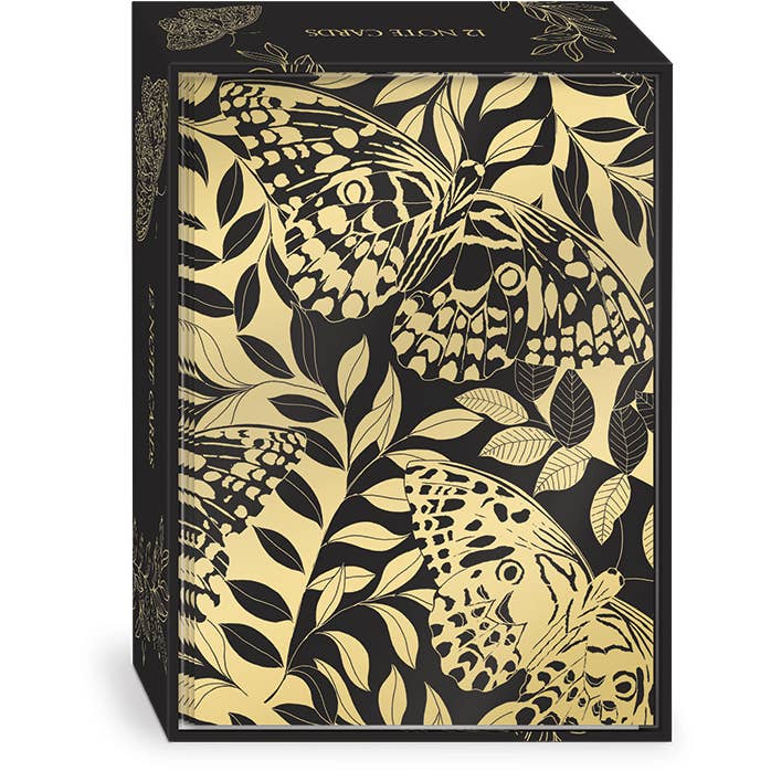 Window Box Notecards -Black Butterflies for wholesale by Punch Studio