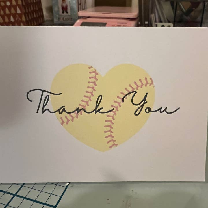 Thank you Softball Note Cards for wholesale by Every Southern Belle Boutique