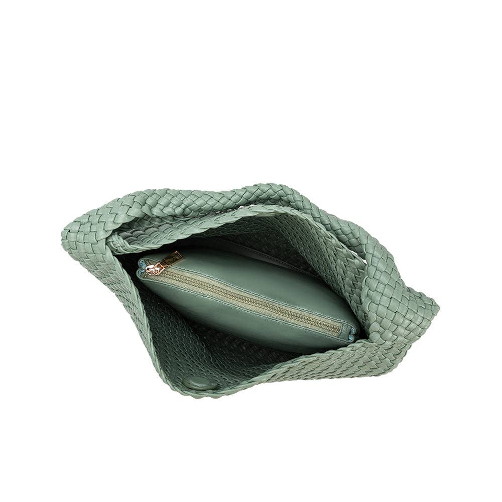 Melie Bianco – Engroshandel Skuldertaske – til kvinder – Johanna LT skuldertaske i genanvendt vegansk læder, teal4