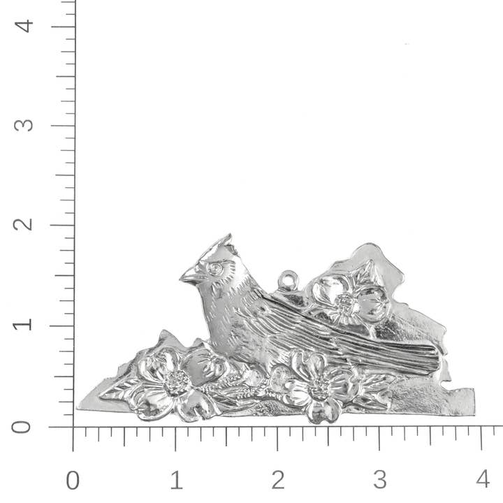 House of Morgan Pewter - Wholesale Ornament - Handmade Virginia State Outline and State Symbols - VA