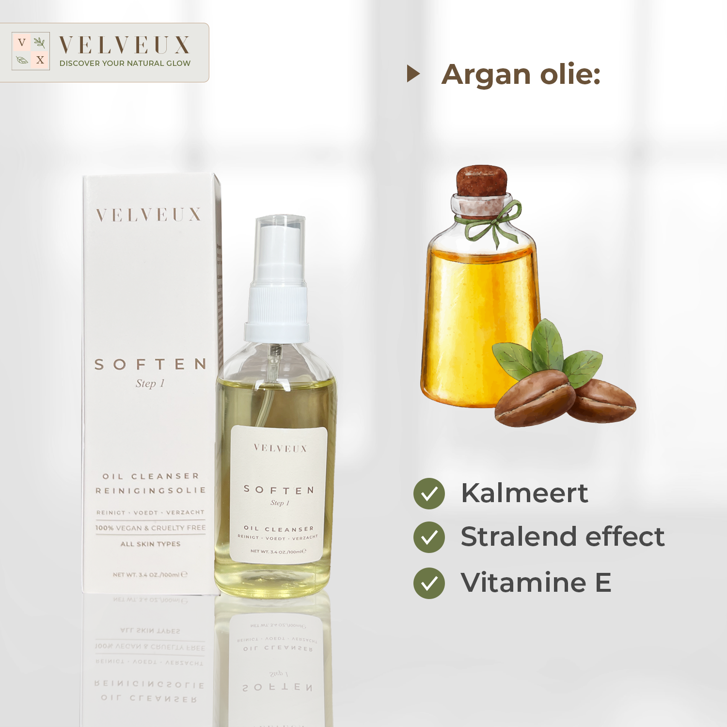 Velveux - Wholesale Facial Cleanser - Velveux Oil Cleanser - 100ML 100% VEGAN1