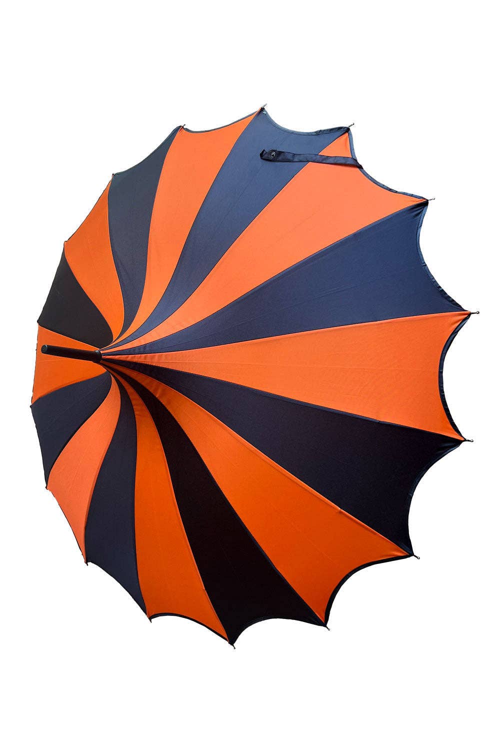 vampirefreaks - Wholesale Umbrella - Unisex - Halloween Batwing Pagoda Umbrella [BLACK/ORANGE STRIPED]3