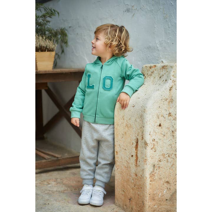 Green Tracksuit LO Zipper for wholesale by La ormiga