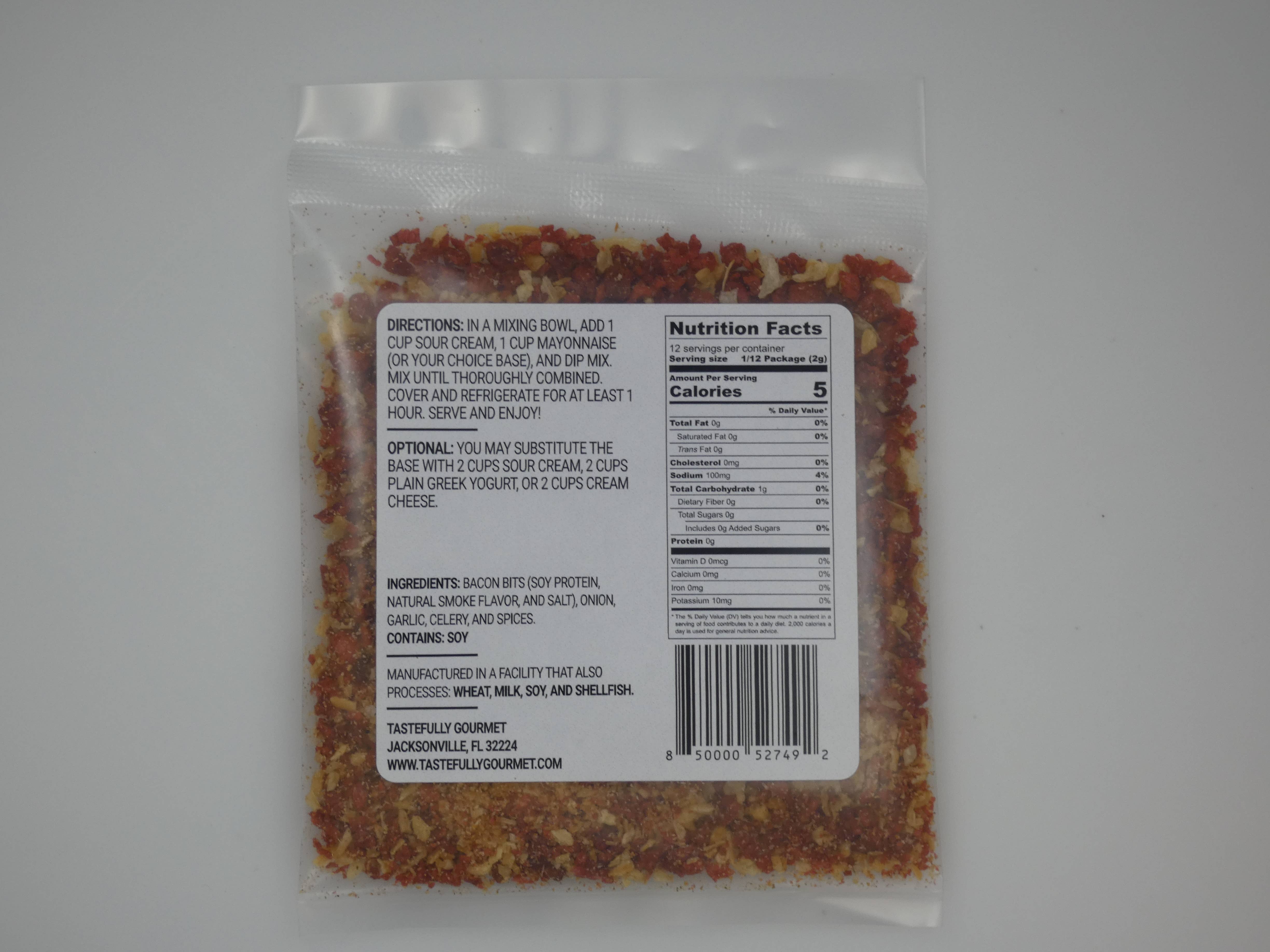 Tastefully Gourmet - Wholesale Dip - Bacon Bacon Bacon Dip Mix1