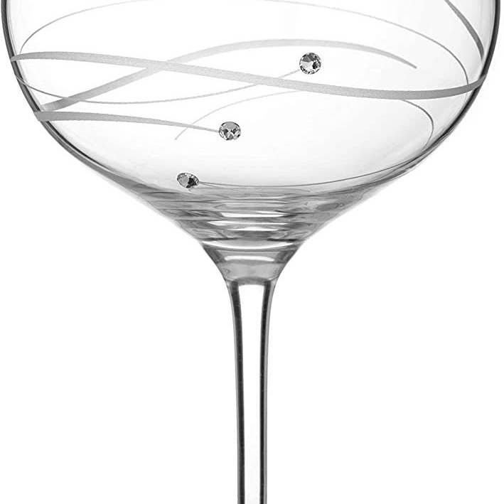 DIAMANTE - Wholesale Cocktail/Liquor Glass - Diamante Swarovski 50th Birthday Or Anniversary Gin Copa –