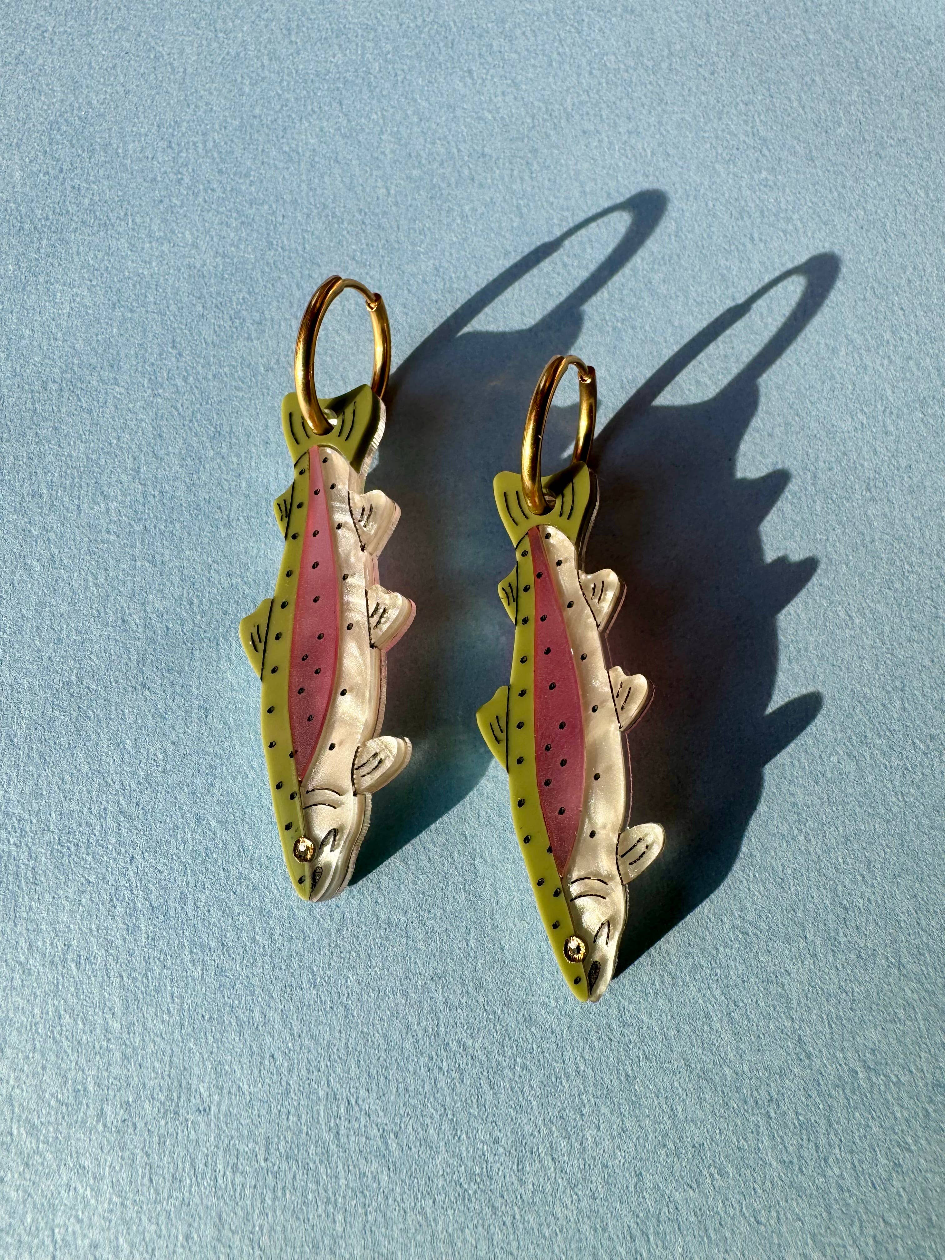 Not Picasso - Wholesale Dangle Earrings - Rainbow Trout3