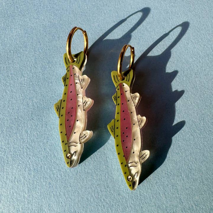 Not Picasso - Wholesale Dangle Earrings - Rainbow Trout3