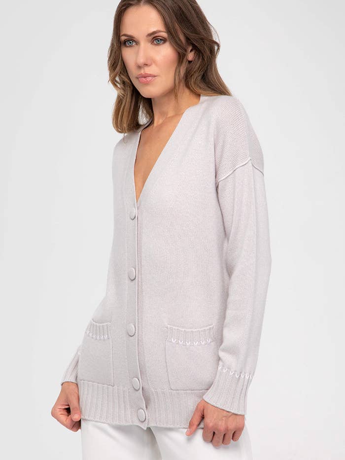 Bestickte Strickjacke 100% Kaschmir für den Großhandel von Altex cashmere