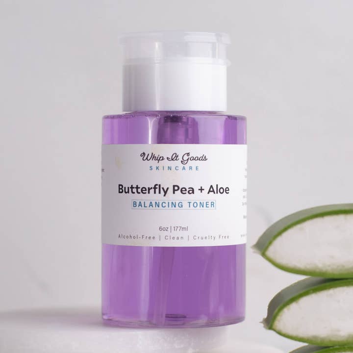 Butterfly Pea + Aloe Balancing Toner for wholesale by Whip It Goods Skincare