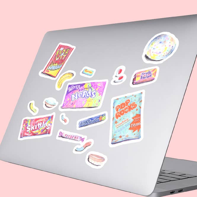 Candy Vinyl Stickers for wholesale by Amy Blue Illustration