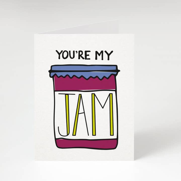 You're My Jam. Thank You Card. Love Card. for wholesale by Tiny Gang Designs