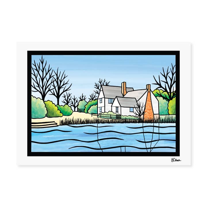 A4 or A3 print: Flatford Mill, Constable Country, Suffolk for wholesale by The Leaf Press