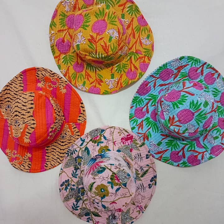 Meghcraft - Vendita all'ingrosso Cappello da pescatore - Donna - Cappello a Secchiello Reversibile in Cotone Fatto a Mano - Cappello da Sole Unisex4