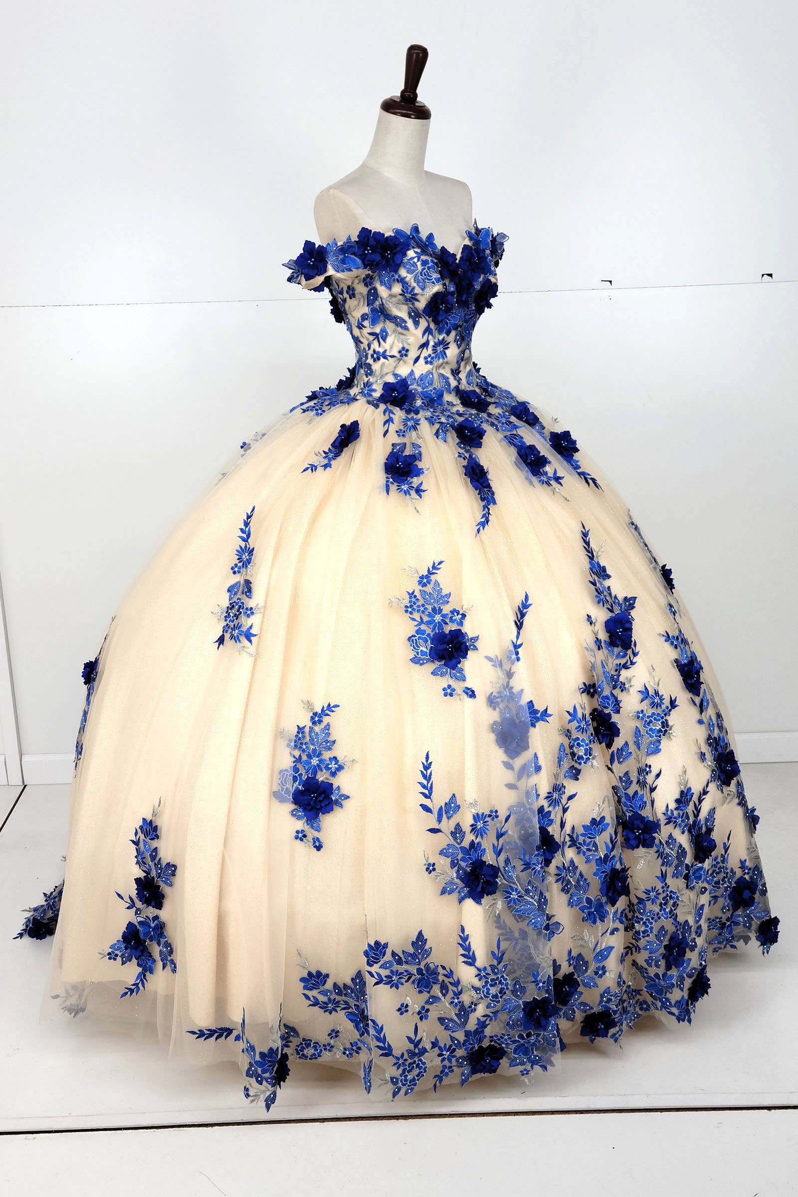 Chicas - Wholesale Dress - Women's - Off the Shoulder Nude Quinceanera Dress CHF31117