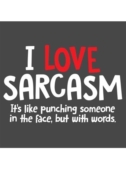 Feelin Good Tees - Wholesale Screen Printed T-Shirt - Unisex - I Love Sarcasm. It's Like Punching6