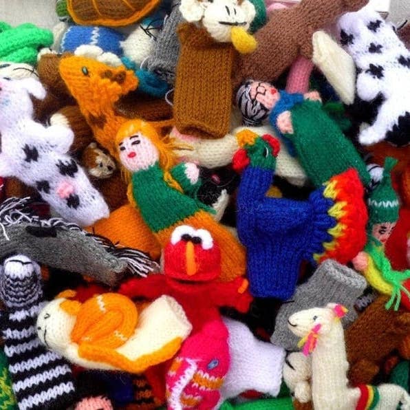 MODA LATINA – Großhandel Fingerpuppe – Kind & Baby – Los von 1000 handgestrickten Fingerpuppen peruanische Marionetten2