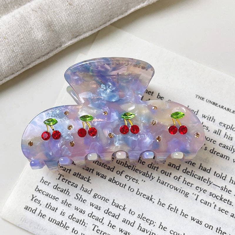 Dipped Shop – Engroshandel Hårspænde - Dame – 2+Søde Kirsebær Rhinsten Hårlove DPJC23254