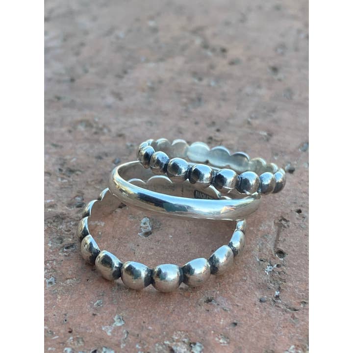 Nizhonitradersllc - Wholesale Band/Stacked Ring - Handmade Sterling Silver 3mm Stacker Band Ring1