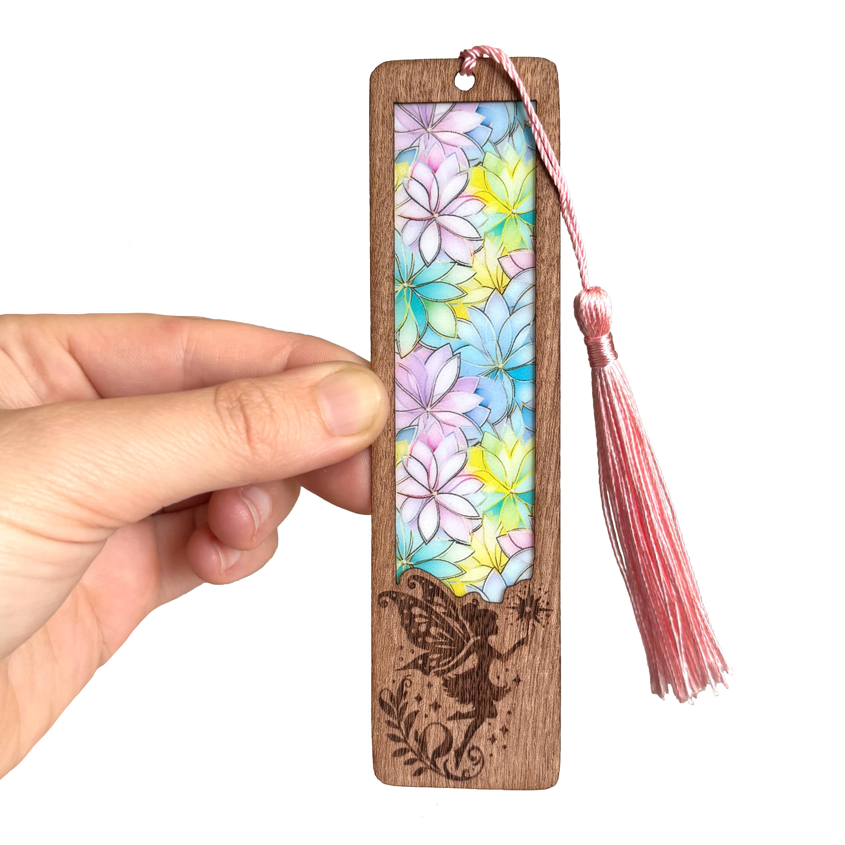 Art by Sharell - Wholesale Bookmark - Fairy Bookmark | Wood & Acrylic Tassel Bookmark