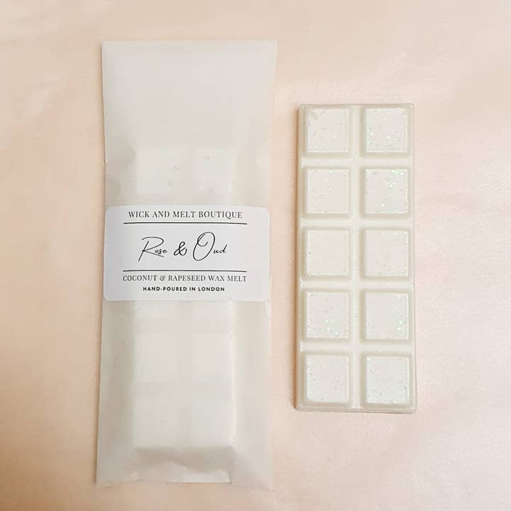 Wax Melts 50g — Velvet Rose & Oud (10 Cube Snap Bar) for wholesale by Wick and Melt Boutique