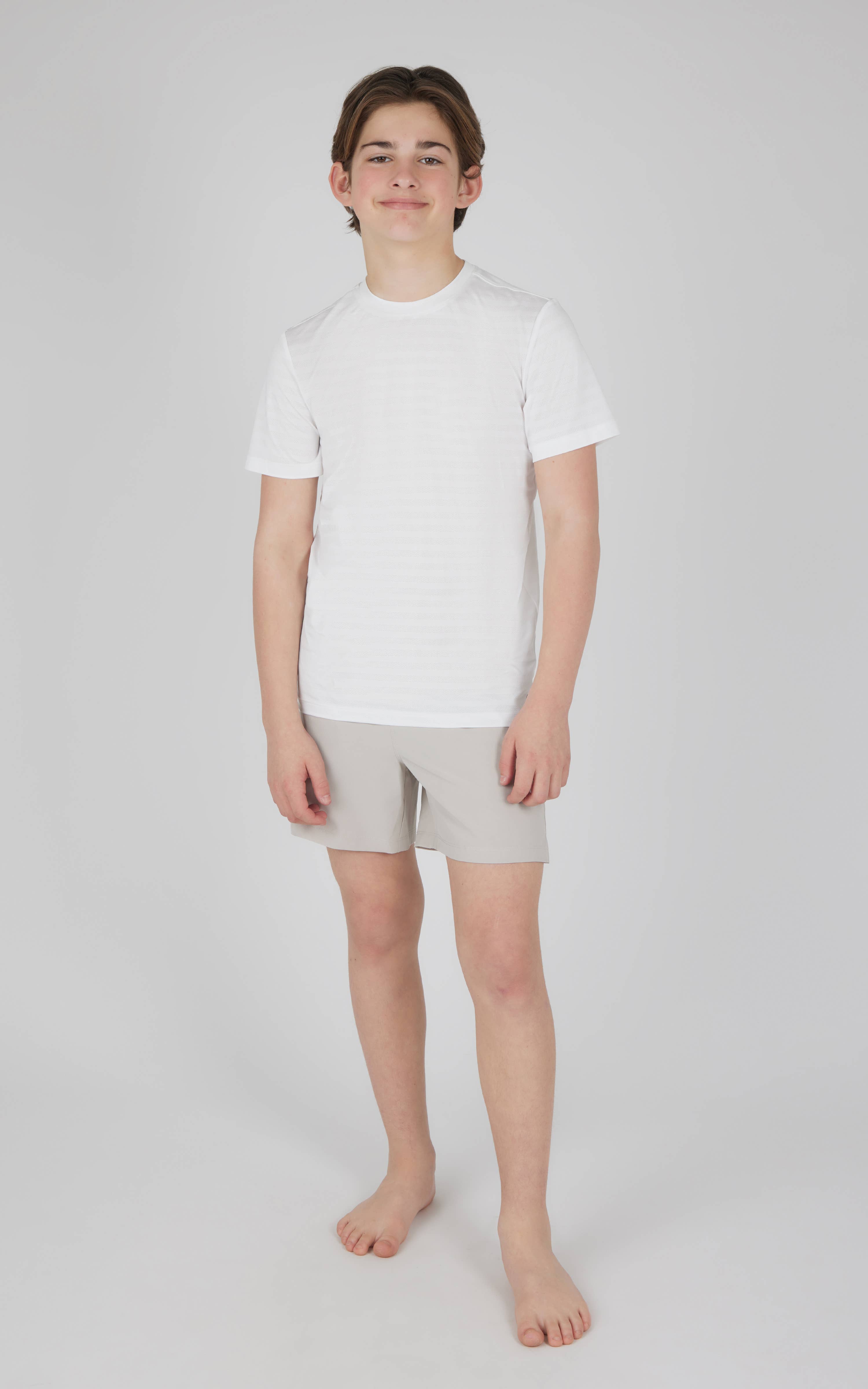 90 Degree by Reflex & Yogalicious - Wholesale Top & Short Set - Kids - Boys Mesh Tee, Soft Performance Tee, and Short - 3 PCS Set7