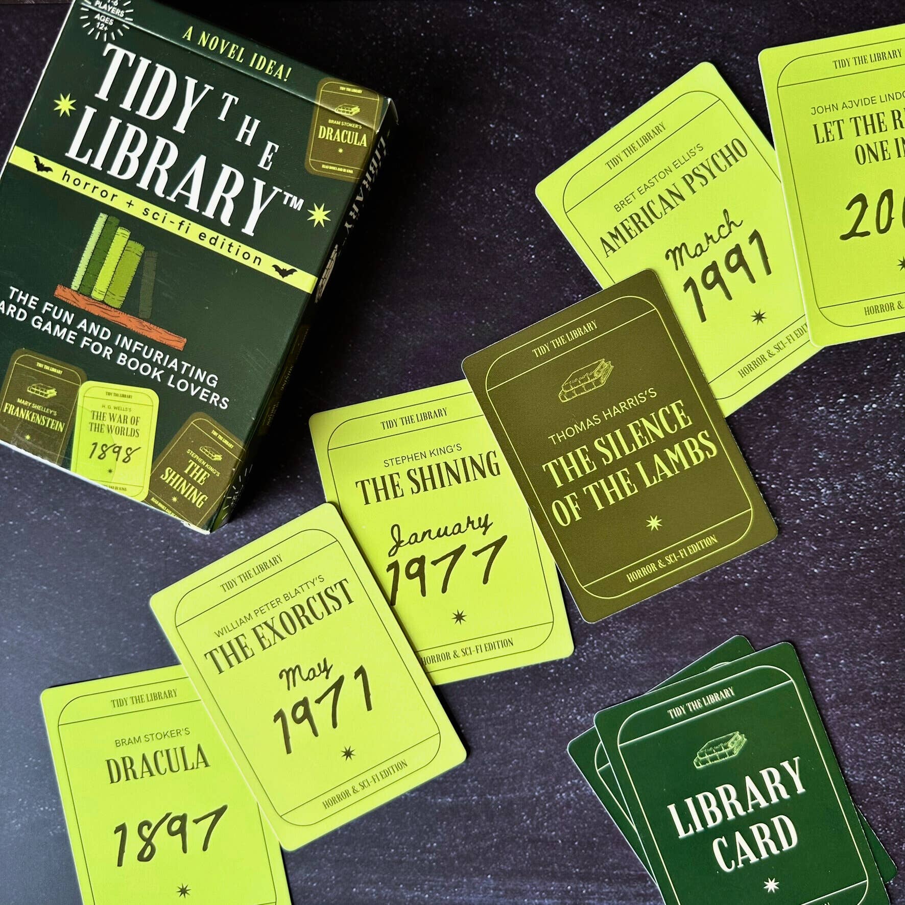 GiftSmith - Wholesale Card Game - TIDY THE LIBRARY: The Horror + Sci-Fi Edition - Bookish Game2