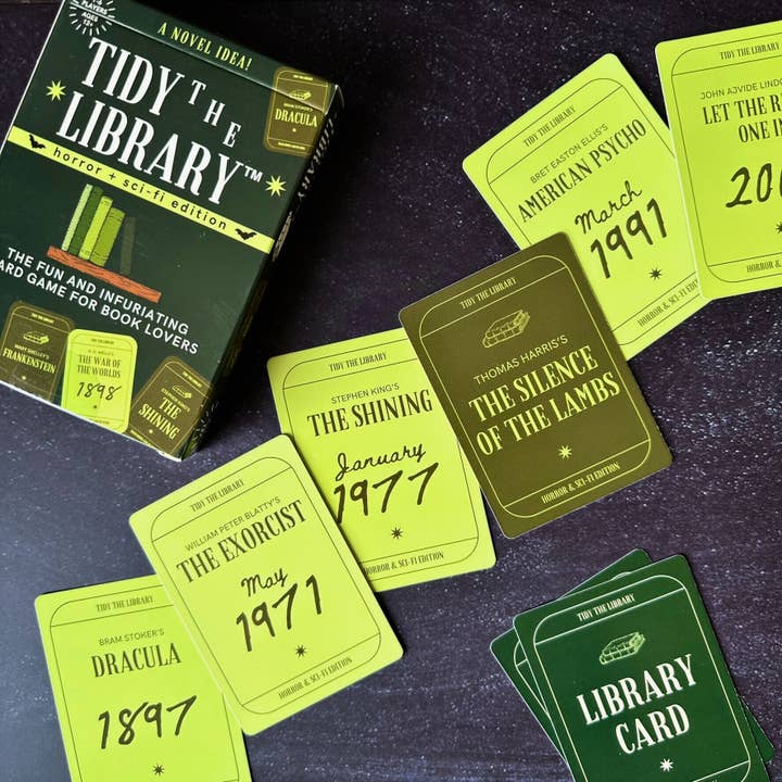 GiftSmith - Wholesale Card Game - TIDY THE LIBRARY: The Horror + Sci-Fi Edition - Bookish Game2