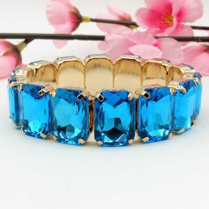 Daemon srls - Wholesale Bangle Bracelet - MARGOT - Bracciale Elasticizzato con pietre sfaccettate - LUCE COLLECTION28