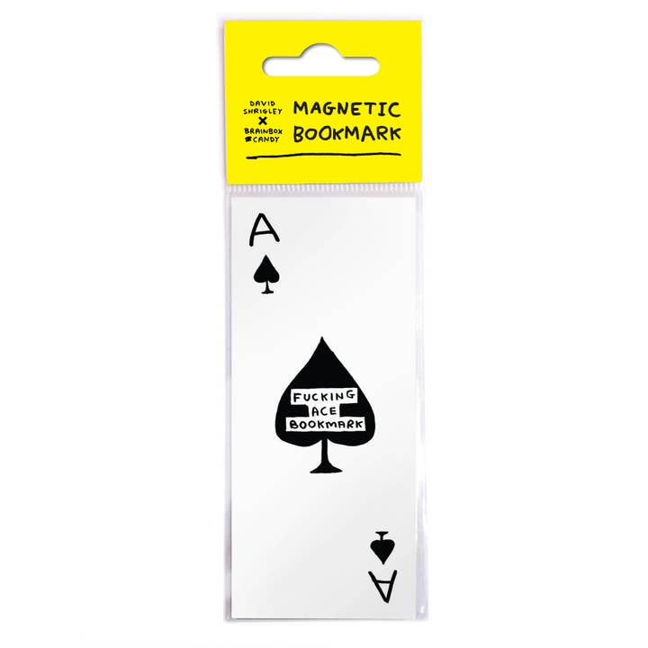 Funny Gift - David Shrigley Magnetic Bookmark - Fucking Ace for wholesale by David Shrigley x Brainbox Candy