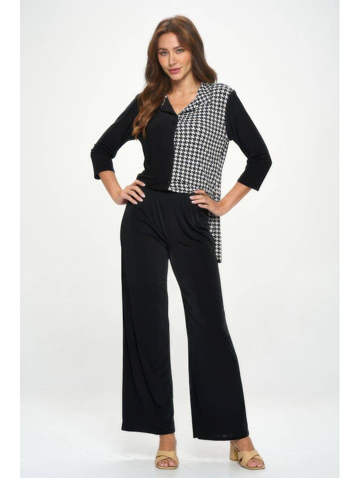 CC Wholesale Clothing – wholesale Tunic – Women’s – Hit Contrast Button 3/4 Sleeve Top3