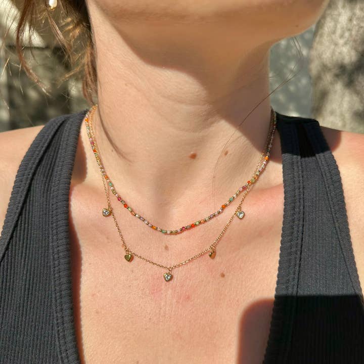 Nikki Smith Designs - Wholesale Choker/Collar - Rainbow Bead Choker