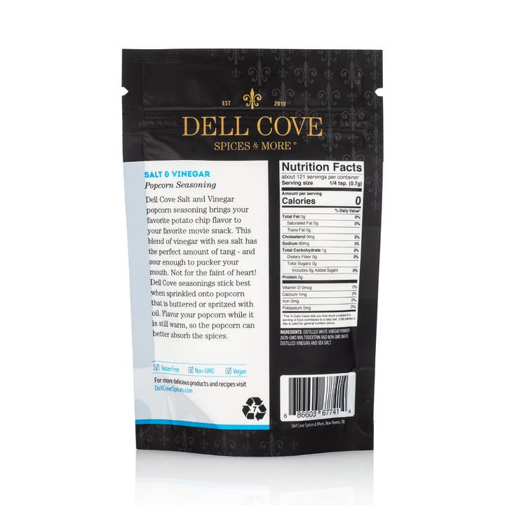 Dell Cove Spices & More Co. - Wholesale Dried spice mix - Salt And Vinegar Popcorn Seasoning - Tangy Salty Toppings1