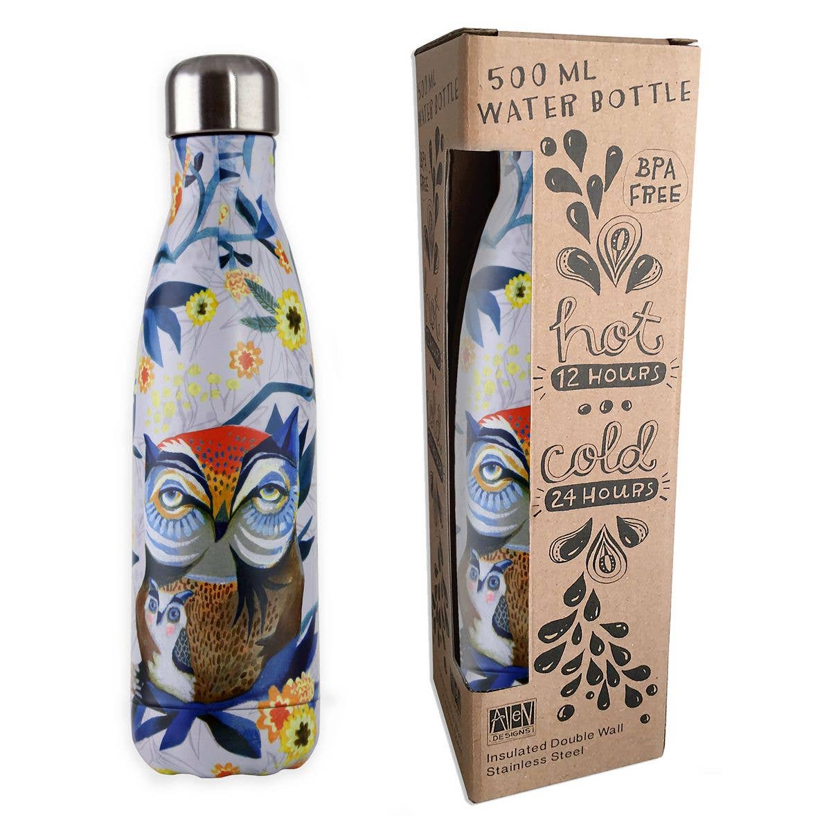 RIKARO - Wholesale Water Bottle - Owl & Owlet Water Bottle1