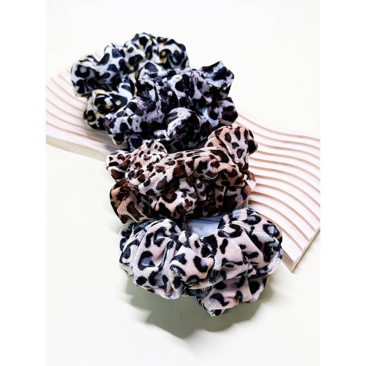ASSORTED COLOR Leopard Large Scrunchie for wholesale on Faire6