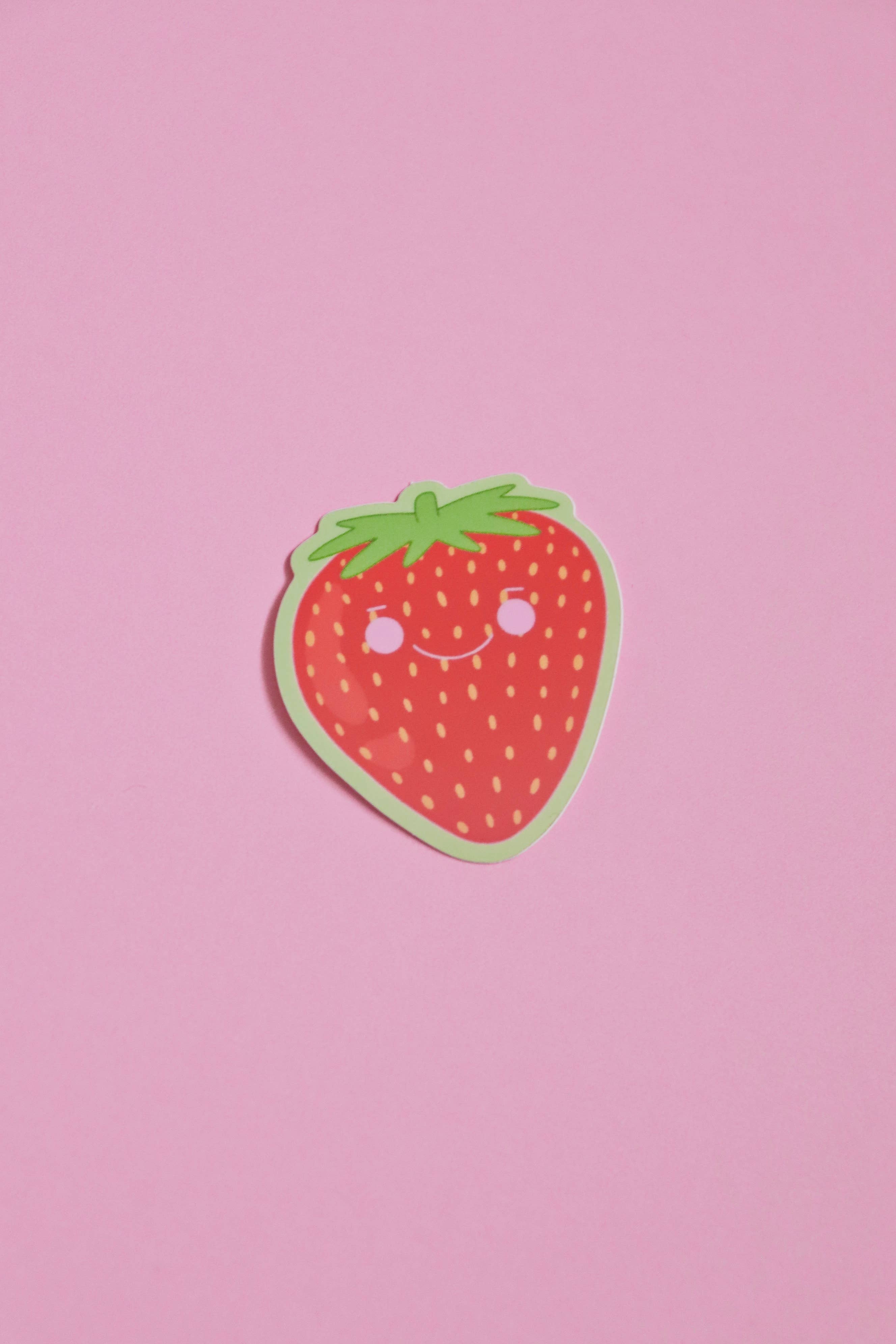 Day Dreamer Studios – wholesale Klistermärke – Little Strawberry | Glansig vattentät vinyl klistermärke5