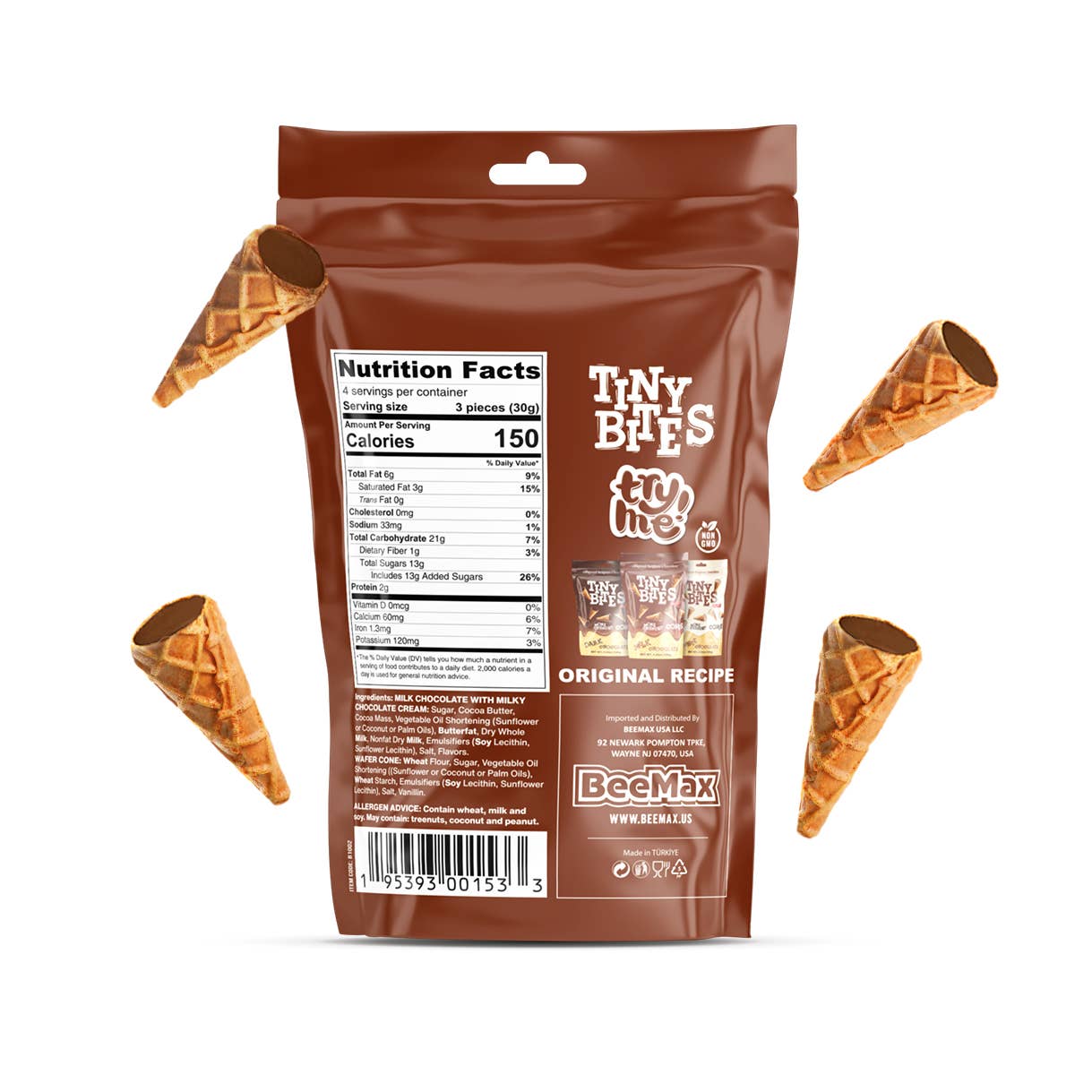 Beemax - Wholesale Chocolate - Tiny Bites w Milk Chocolate 4.24oz 2