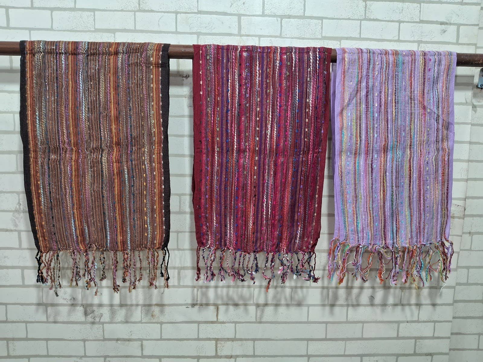 Cool Trade Winds - Wholesale Scarf - Women's - Traditional Indian Woven Scarf - Pack of 3 assorted colours3