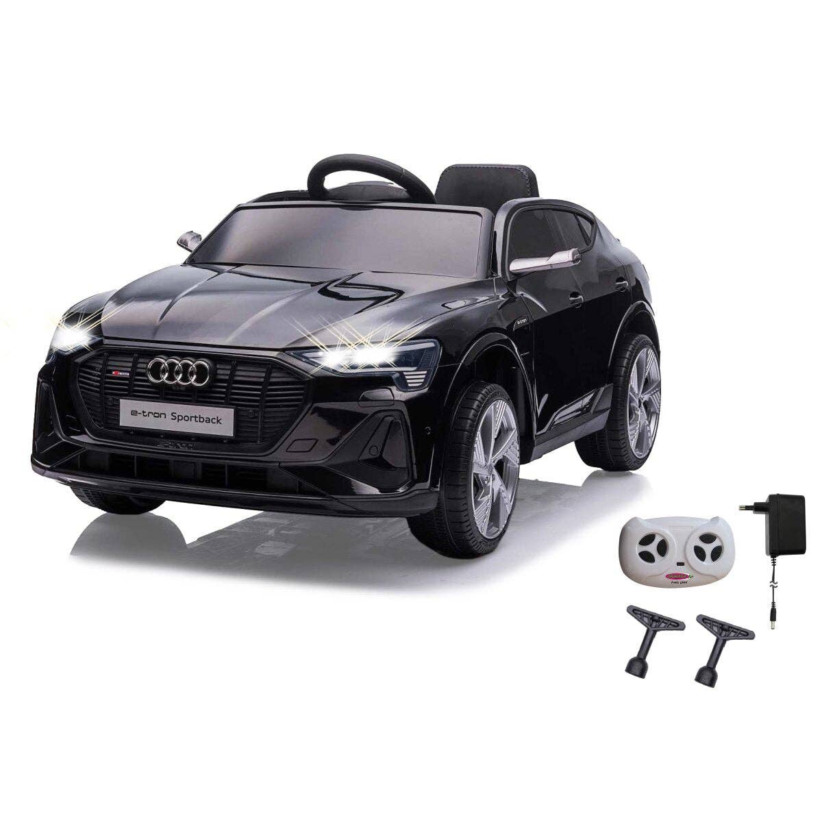 mhw24 - Wholesale Speelgoedauto /vrachtwagen - Kinderen - Ride-on Audi e-tron Sportback zwart 12 V 2,4 GHz2