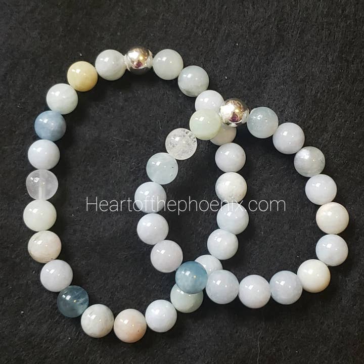 Aquamarine Bracelet Adult/Child or Custom Sizes for wholesale by Heart of The Phoenix